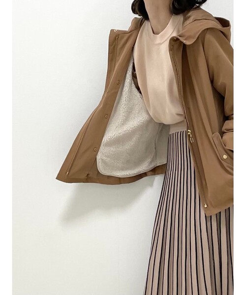 DRESKIP（ドレスキップ）の「◆【S-LL】撥水ボアライナー付きマウンテンパーカー（ブルゾン・レディース・キャメル/カーキ/ブラック・03/02/04/01）」の11枚目の写真