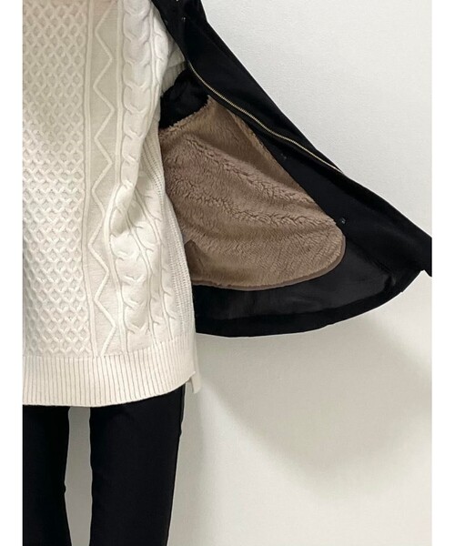 DRESKIP（ドレスキップ）の「◆【S-LL】撥水ボアライナー付きマウンテンパーカー（ブルゾン・レディース・キャメル/カーキ/ブラック・03/02/04/01）」の12枚目の写真