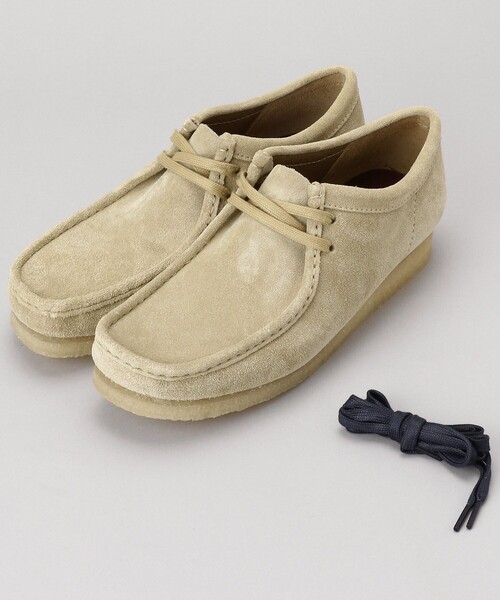 Firsthand(ファーストハンド)の「Firsthand/ファーストハンド Clarks / クラークス Wallabee / ワラビー(モカシン/デッキシューズ・メンズ・ブラック/ベージュ・7/7.5/8.5/8/6.5)」の1枚目の写真
