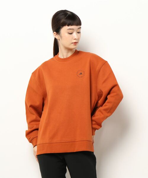 adidas by Stella McCartney(アディダスバイステラマッカートニー)の「【adidas by Stella McCartney】aSMC SC SWSHIRT(パーカー・レディース・オレンジ・MEDIUM/SMALL)」の1枚目の写真