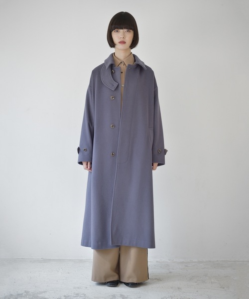 La SRIC（ラスリック）の「La SRIC / ステンカラーロングCT（ステンカラーコート・レディース・イエロー/ブルー・38）」の5枚目の写真