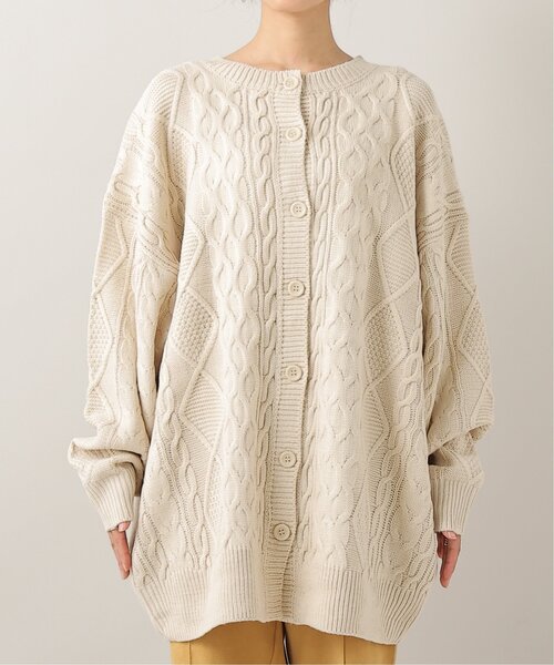 frames RAY CASSIN(フレームスレイカズン)の「ケーブルチュニックカーデ(カーディガン/ボレロ・レディース・ブラック/キナリ/ブルー/モカ・FREE)」の18枚目の写真