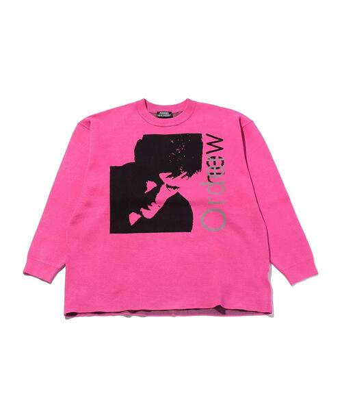 PLEASURES(プレジャー)の「<PLEASURES × New Order> JQD KNIT/ニット(ニット/セーター・メンズ・ライトグレー/ピンク・L/M)」の2枚目の写真