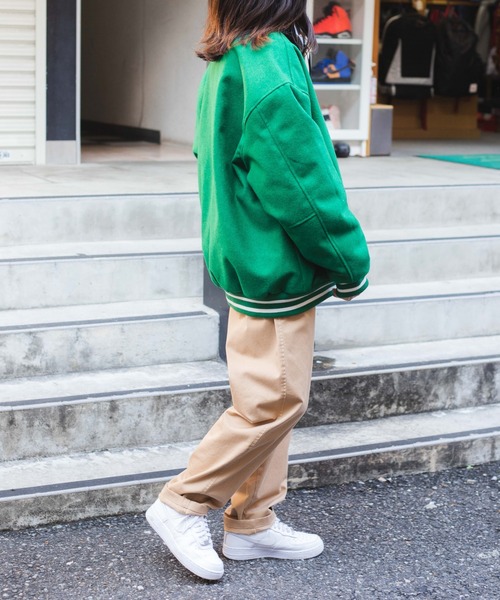 WEGO(ウィゴー)の「WEGO/メルトンワッペンスタジャン(スタジャン・メンズ・ワイン/ブラック系その他/レッド/ネイビー/パープル/グリーン/ブラック/ブルー系その他/グリーン系その他/パープル系その他・X-LARGE/MEDIUM/LARGE)」の21枚目の写真