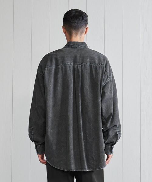 H ビューティーアンドユース　25SS オーバーサイズ ブラックシャツ L 1211-104-7781 | H BEAUTY&YOUTH | MEN | 2021 Autumn Winter