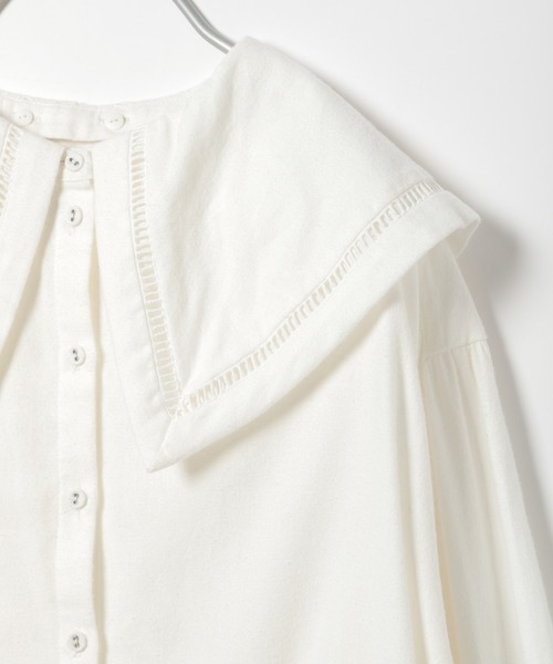 niko and...（ニコアンド）の「ビックカラー2WAYチュニックブラウス（シャツ/ブラウス・レディース・ブラック/オフホワイト/ベージュ・LARGE/MEDIUM）」の12枚目の写真