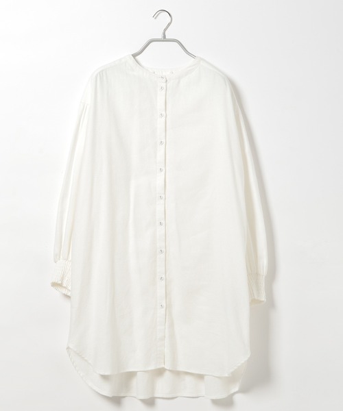 niko and...（ニコアンド）の「ビックカラー2WAYチュニックブラウス（シャツ/ブラウス・レディース・ブラック/オフホワイト/ベージュ・LARGE/MEDIUM）」の20枚目の写真