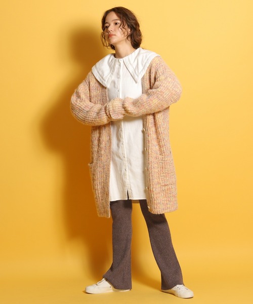 niko and...（ニコアンド）の「ビックカラー2WAYチュニックブラウス（シャツ/ブラウス・レディース・ブラック/オフホワイト/ベージュ・LARGE/MEDIUM）」の11枚目の写真