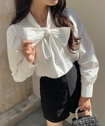 one after another NICE CLAUP | ボウタイピコレースブラウス(シャツ/ブラウス)