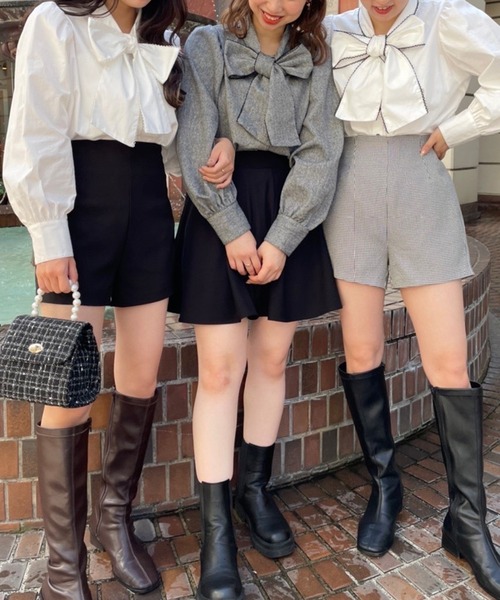 one after another NICE CLAUP（ワンアフターアナザーナイスクラップ）の「ボウタイピコレースブラウス（シャツ/ブラウス・レディース・オフホワイト/ブラック/グレー系その他/ブルー系その他・FREE）」の18枚目の写真