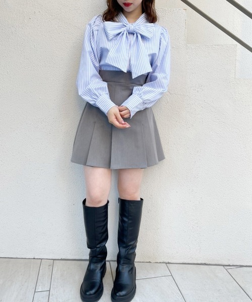 one after another NICE CLAUP（ワンアフターアナザーナイスクラップ）の「ボウタイピコレースブラウス（シャツ/ブラウス・レディース・オフホワイト/ブラック/グレー系その他/ブルー系その他・FREE）」の21枚目の写真