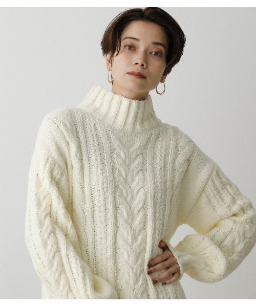 AZUL by moussy（アズールバイマウジー）の「CHENILLE MINI ONEPIECE/シェニールミニワンピース（ワンピース・レディース・アイボリー/ブラック/ライトグリーン・SMALL/MEDIUM）」の7枚目の写真