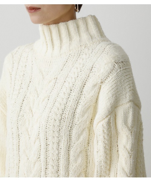 AZUL by moussy（アズールバイマウジー）の「CHENILLE MINI ONEPIECE/シェニールミニワンピース（ワンピース・レディース・アイボリー/ブラック/ライトグリーン・SMALL/MEDIUM）」の4枚目の写真