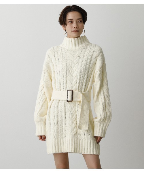 AZUL by moussy（アズールバイマウジー）の「CHENILLE MINI ONEPIECE/シェニールミニワンピース（ワンピース・レディース・アイボリー/ブラック/ライトグリーン・SMALL/MEDIUM）」の20枚目の写真