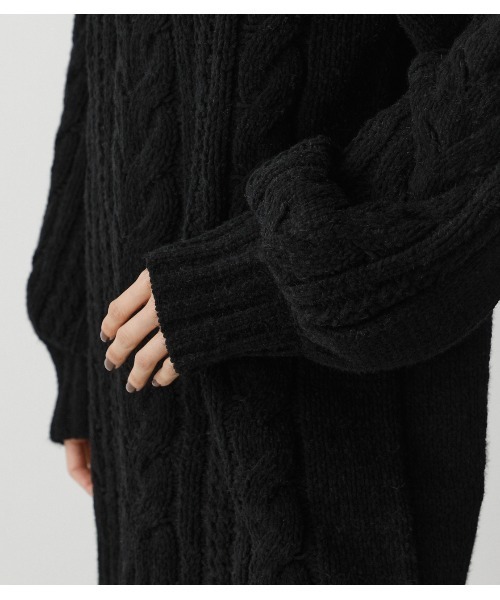 AZUL by moussy（アズールバイマウジー）の「CHENILLE MINI ONEPIECE/シェニールミニワンピース（ワンピース・レディース・アイボリー/ブラック/ライトグリーン・SMALL/MEDIUM）」の9枚目の写真