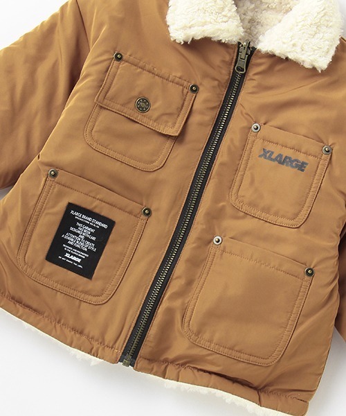 XLARGE KIDS（エクストララージキッズ）の「リバーシブルボアジャケット（ブルゾン・キッズ・ブラウン/カーキ・90cm/100cm/110cm/120cm/130cm/140cm）」の10枚目の写真
