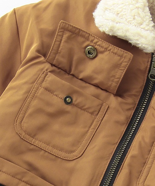 XLARGE KIDS（エクストララージキッズ）の「リバーシブルボアジャケット（ブルゾン・キッズ・ブラウン/カーキ・90cm/100cm/110cm/120cm/130cm/140cm）」の11枚目の写真