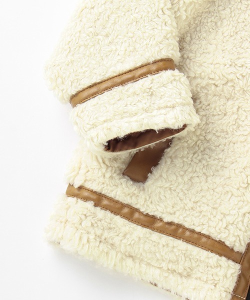 XLARGE KIDS（エクストララージキッズ）の「リバーシブルボアジャケット（ブルゾン・キッズ・ブラウン/カーキ・90cm/100cm/110cm/120cm/130cm/140cm）」の13枚目の写真