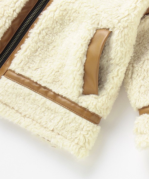 XLARGE KIDS（エクストララージキッズ）の「リバーシブルボアジャケット（ブルゾン・キッズ・ブラウン/カーキ・90cm/100cm/110cm/120cm/130cm/140cm）」の15枚目の写真