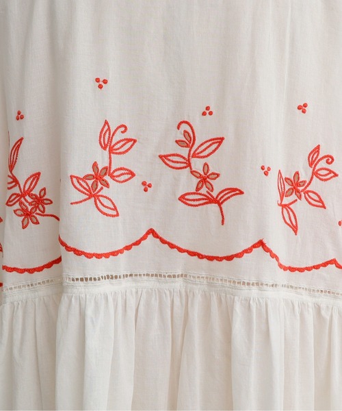 chambre de charme(シャンブルドゥシャーム)の「cdc レモンの花刺繍 ワンピース(ワンピース・レディース・オフホワイト/ブラック・FREE)」の21枚目の写真