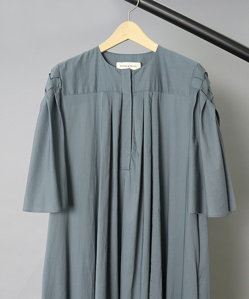 SAYAKADAVIS（サヤカディヴィス）の「【 SAYAKA DAVIS / サヤカデイヴィス 】 Basket Sleeve Long Dress / バスケットスリーブロングドレス（ワンピース・レディース・ブルー/ブラック・X-SMALL）」の5枚目の写真