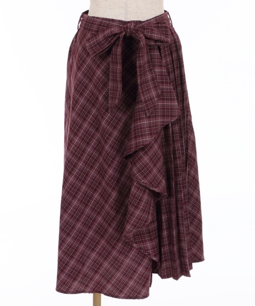 チェック切替ベルト付スカート | outlet | axes femme online shop