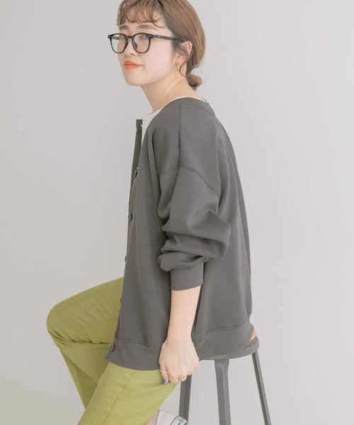 ITEMS URBANRESEARCH（アイテムズ アーバンリサーチ）の「ダンボール2WAYプルオーバー（スウェット・レディース・チャコールグレー/ベージュ/ブルー/グリーン・FREE）」の2枚目の写真