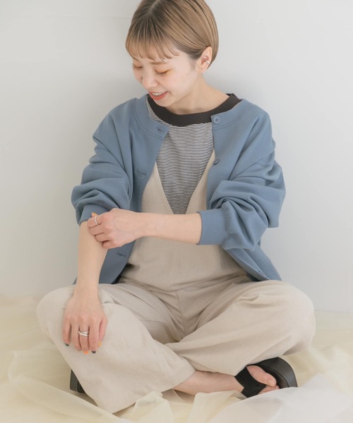 ITEMS URBANRESEARCH（アイテムズ アーバンリサーチ）の「ダンボール2WAYプルオーバー（スウェット・レディース・チャコールグレー/ベージュ/ブルー/グリーン・FREE）」の5枚目の写真