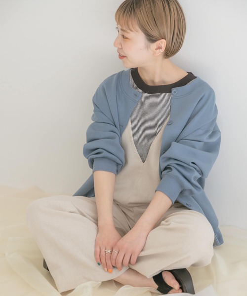 ITEMS URBANRESEARCH（アイテムズ アーバンリサーチ）の「ダンボール2WAYプルオーバー（スウェット・レディース・チャコールグレー/ベージュ/ブルー/グリーン・FREE）」の15枚目の写真