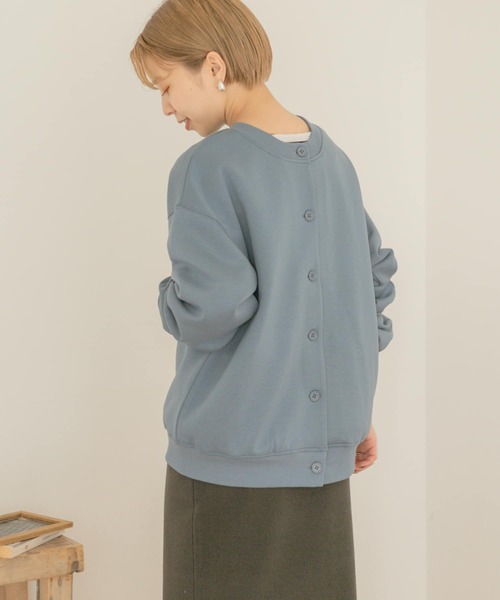 ITEMS URBANRESEARCH（アイテムズ アーバンリサーチ）の「ダンボール2WAYプルオーバー（スウェット・レディース・チャコールグレー/ベージュ/ブルー/グリーン・FREE）」の6枚目の写真