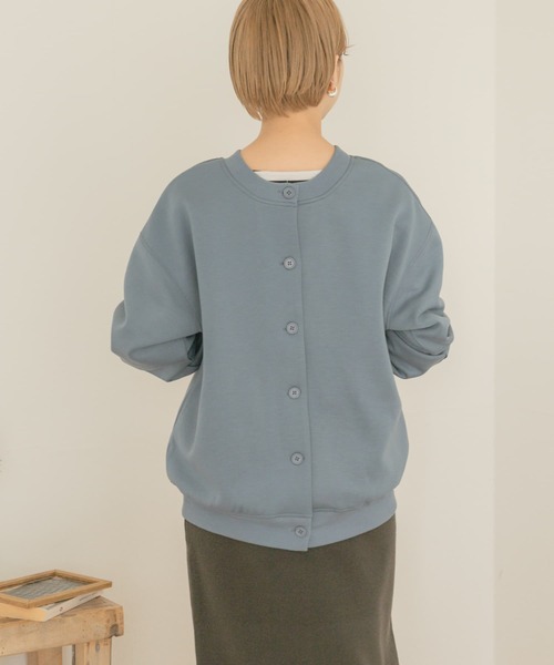 ITEMS URBANRESEARCH（アイテムズ アーバンリサーチ）の「ダンボール2WAYプルオーバー（スウェット・レディース・チャコールグレー/ベージュ/ブルー/グリーン・FREE）」の16枚目の写真