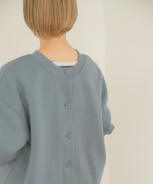 ITEMS URBANRESEARCH（アイテムズ アーバンリサーチ）の「ダンボール2WAYプルオーバー（スウェット・レディース・チャコールグレー/ベージュ/ブルー/グリーン・FREE）」の12枚目の写真