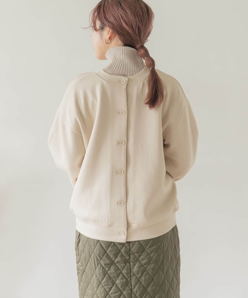 ITEMS URBANRESEARCH（アイテムズ アーバンリサーチ）の「ダンボール2WAYプルオーバー（スウェット・レディース・チャコールグレー/ベージュ/ブルー/グリーン・FREE）」の22枚目の写真