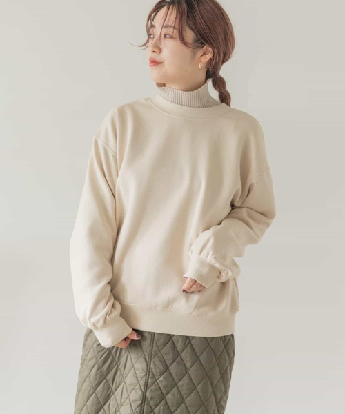 ITEMS URBANRESEARCH（アイテムズ アーバンリサーチ）の「ダンボール2WAYプルオーバー（スウェット・レディース・チャコールグレー/ベージュ/ブルー/グリーン・FREE）」の8枚目の写真