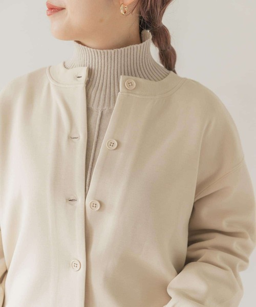 ITEMS URBANRESEARCH（アイテムズ アーバンリサーチ）の「ダンボール2WAYプルオーバー（スウェット・レディース・チャコールグレー/ベージュ/ブルー/グリーン・FREE）」の13枚目の写真