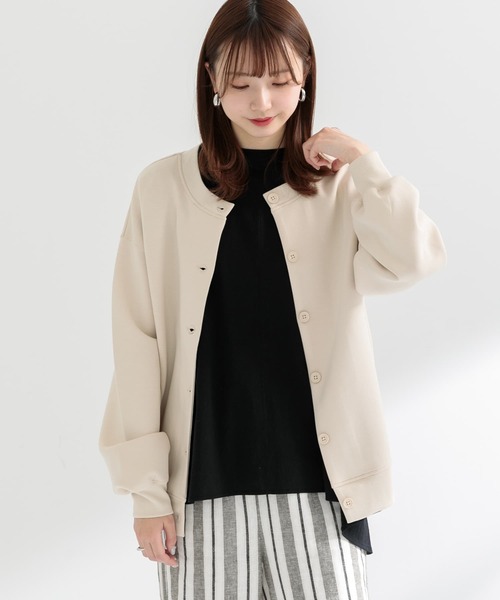 ITEMS URBANRESEARCH（アイテムズ アーバンリサーチ）の「ダンボール2WAYプルオーバー（スウェット・レディース・チャコールグレー/ベージュ/ブルー/グリーン・FREE）」の9枚目の写真