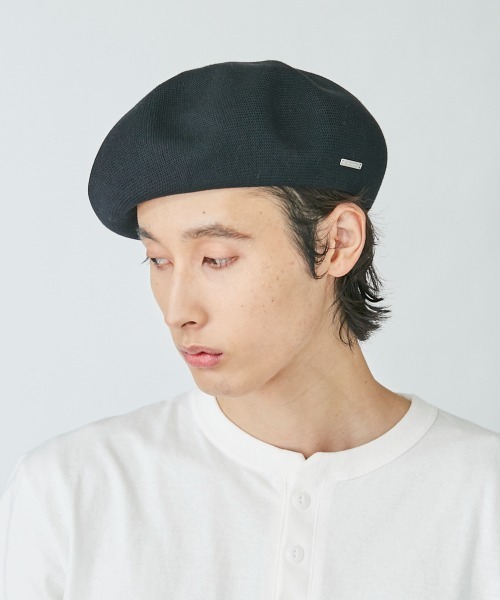 OVERRIDE（オーバーライド）の「OVERRIDE THERMO BASIC BERET SG（ハンチング/ベレー帽・レディース・ブラック/グレー/ベージュ/ネイビー/レッド・L59cm/M/57.5cm）」の9枚目の写真