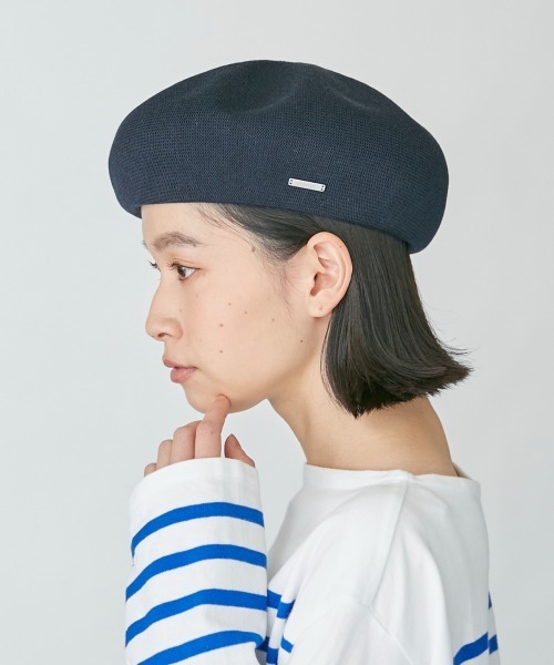 OVERRIDE（オーバーライド）の「OVERRIDE THERMO BASIC BERET SG（ハンチング/ベレー帽・レディース・ブラック/グレー/ベージュ/ネイビー/レッド・L59cm/M/57.5cm）」の18枚目の写真