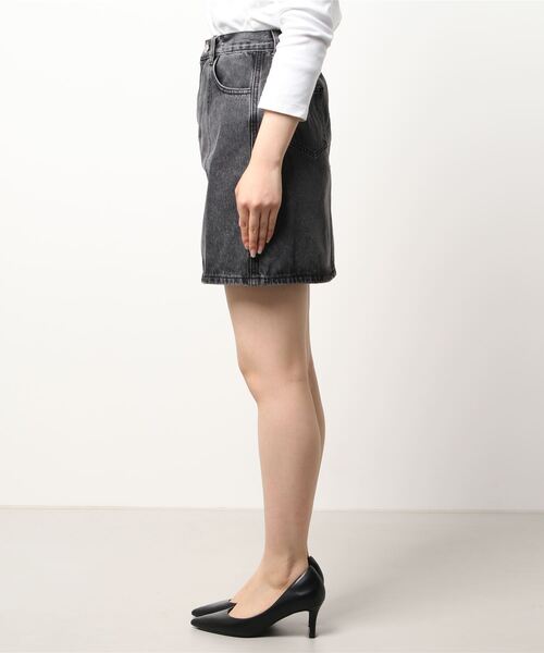 RETRO GIRL(レトロガール)の「デニムミニスカート(デニムスカート・レディース・オフホワイト/ブラック/インディゴブルー・FREE)」の10枚目の写真