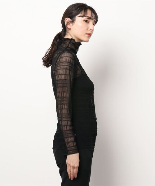 ECRIRE(エクリール)の「ランダムシャーリングシースルーカットソー(Tシャツ/カットソー・レディース・ブラウン/アイボリー/オフホワイト/ブラック・M)」の16枚目の写真