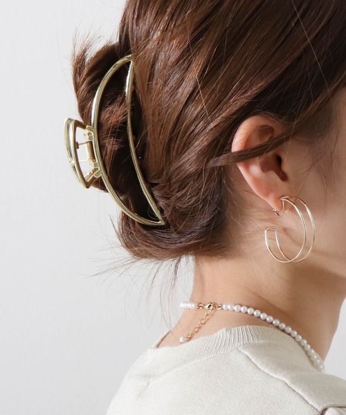 Cheek(チーク)の「ハーフムーンヘアクリップ(バレッタ/ヘアクリップ・レディース・ゴールド/シルバー・FREE)」の11枚目の写真