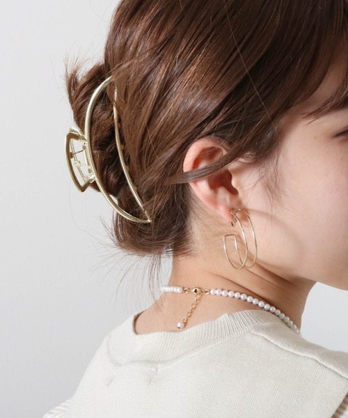 Cheek(チーク)の「ハーフムーンヘアクリップ(バレッタ/ヘアクリップ・レディース・ゴールド/シルバー・FREE)」の10枚目の写真