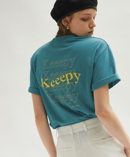 Keeepy（キーピー）の「【Keeepy】wave logo T-shirt / unisex（Tシャツ/カットソー・レディース・ホワイト/ブラック/パープル/ブラウン/ブルー・M/L）」の5枚目の写真