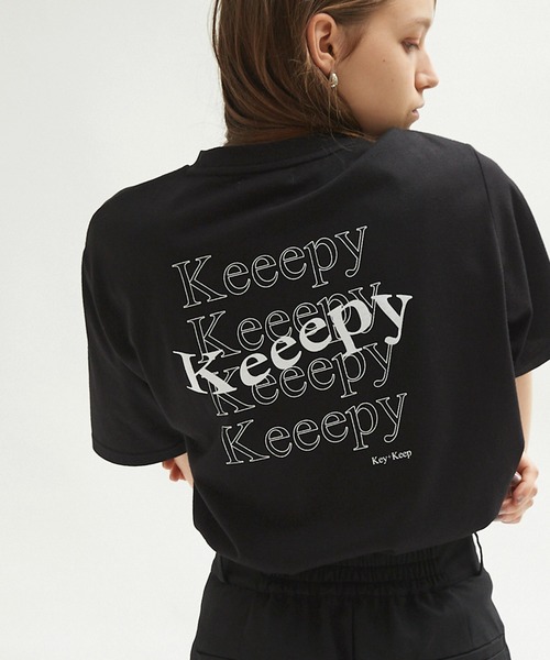 Keeepy（キーピー）の「【Keeepy】wave logo T-shirt / unisex（Tシャツ/カットソー・レディース・ホワイト/ブラック/パープル/ブラウン/ブルー・M/L）」の3枚目の写真