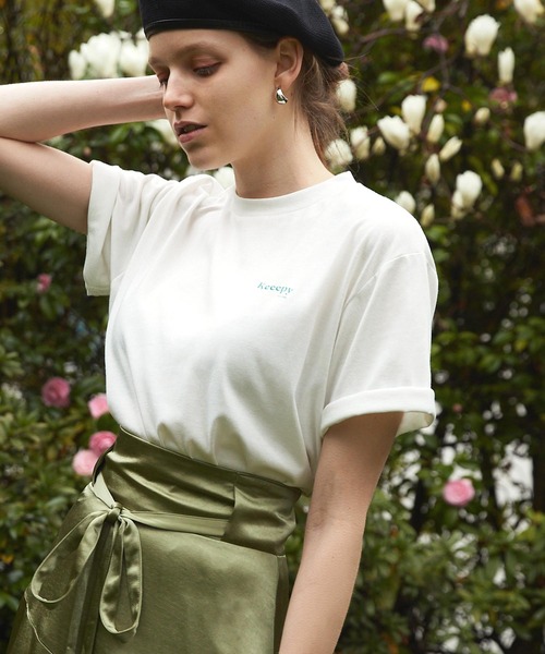 Keeepy（キーピー）の「【Keeepy】wave logo T-shirt / unisex（Tシャツ/カットソー・レディース・ホワイト/ブラック/パープル/ブラウン/ブルー・M/L）」の22枚目の写真