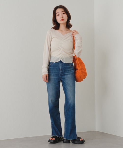 Kastane(カスタネ)の「【カタログ掲載アイテム】シャーリングTee(Tシャツ/カットソー・レディース・ブラック/ピンク/グリーン/アイボリー/イエロー/グリーン系その他・FREE)」の10枚目の写真