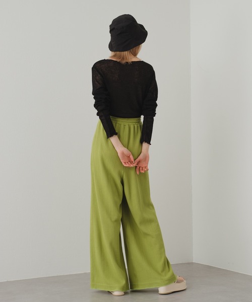 Kastane(カスタネ)の「【カタログ掲載アイテム】シャーリングTee(Tシャツ/カットソー・レディース・ブラック/ピンク/グリーン/アイボリー/イエロー/グリーン系その他・FREE)」の12枚目の写真