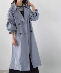 キャンディースリーブ袖山タックトレンチコート