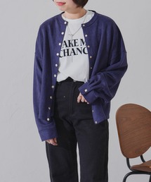 スナップボタンスエード調ブルゾン