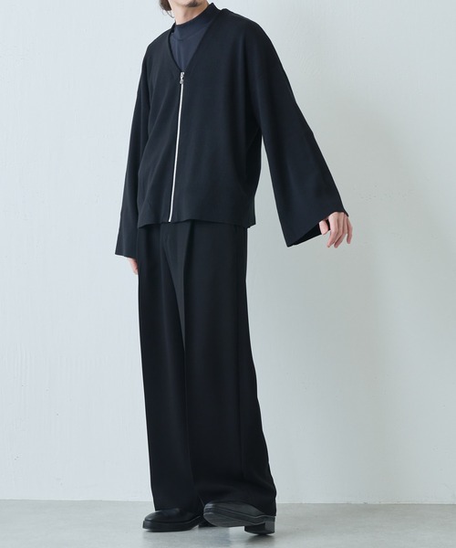 Lui's（ルイス）の「フレアスリーブZIPカーディガン（カーディガン/ボレロ・メンズ・グレー/ブラック・MEDIUM/SMALL）」の19枚目の写真